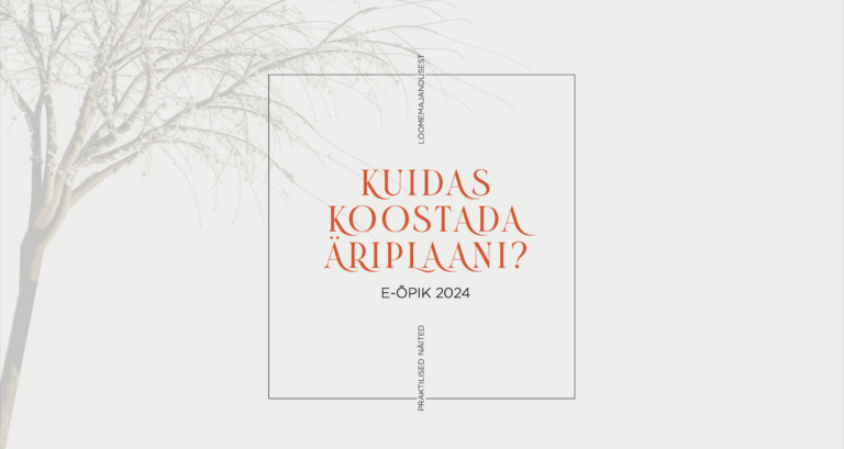 E-ÕPIK: KUIDAS KOOSTADA ÄRIPLAANI ? (sisaldab valmis äriplaani näidist)