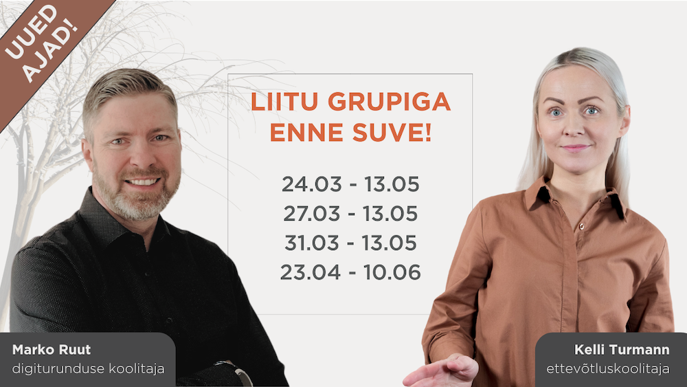 PRAKTILINE ETTEVÕTLUSKOOLITUS ÄRIPLAANI, KODULEHE, (DIGI)TURUNDUSE PLAANI TEGEMISEGA